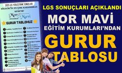 MOR MAVİ EĞİTİM KURUMLARI'NDAN GURUR TABLOSU