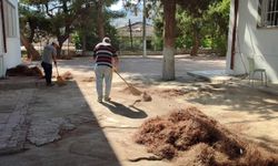 Bayırköy Belediyesi’nden eğitim yılı öncesi bahçe temizliği