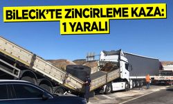 Bilecik’te 3 aracın karıştığı zincirleme trafik kazasında 1 kişi yaralandı