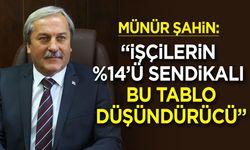Münür Şahin: İşçilerin %14’ü Sendikalı, Bu Tablo Düşündürücü