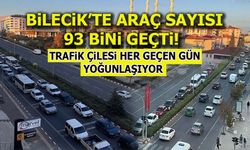 BİLECİK'TE ARAÇ SAYISI 93 BİNİ GEÇTİ!
