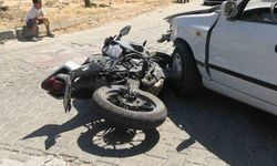 Otomobil ile motosikletle çarpıştı: 1 yaralı