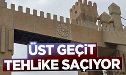 Üst geçit tehlike saçıyor