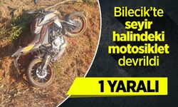 Bilecik’te seyir halindeki motosiklet devrildi; 1 yaralı