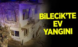 Bilecik’te iki katlı evde yangın çıktı