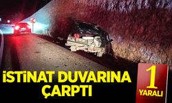 Bilecik'te araç istinat duvarına çarptı: 1 yaralı