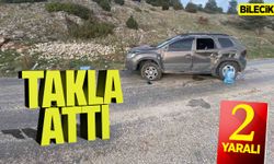 Bilecik’te takla atan araçta 2 kişi yaralandı