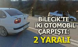 BİLECİK'TE İKİ OTOMOBİL ÇARPIŞTI: 2 YARALI
