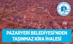 PAZARYERİ BELEDİYE BAŞKANLIĞI'NDAN TAŞINMAZ KİRA İHALESİ