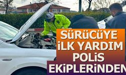 SÜRÜCÜYE İLK YARDIM POLİS EKİPLERİNDEN