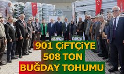 901 ÇİFTÇİYE 508 TON BUĞDAY TOHUMU