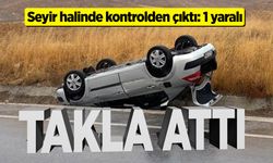 Bilecik'te seyir halinde kontrolden çıkan otomobil takla attı: 1 yaralı