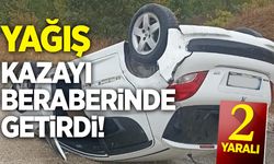 Yağış kazayı beraberinde getirdi: 2 kişi yaralandı