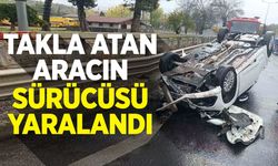 Bilecik’te takla atan aracın sürücüsü hafif yaralandı