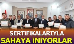 Sertifikalarıyla sahaya iniyorlar