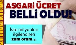 Asgari ücret belli oldu