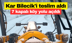 Kar Bilecik'i teslim aldı: 7 kapalı köy yolu açıldı