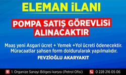 Pompa Satış Görevlisi Alınacaktır