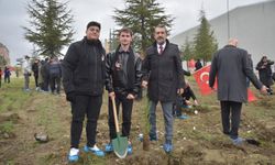 ŞEHİTLER ANISINA FİDANLAR TOPRAKLA BULUŞTU