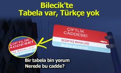Bilecik'te tabela var, Türkçe yok