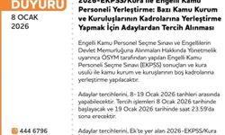 ENGELLİ KAMU PERSONELİ YERLEŞTİRME TERCİHLERİ BAŞLIYOR