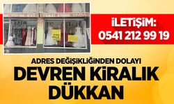 Bilecik'te adres değişikliğinden dolayı devren kiralık dükkan