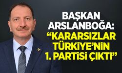 Başkan Arslanboğa: ''Kararsızlar Türkiye’nin 1. Partisi Çıktı''