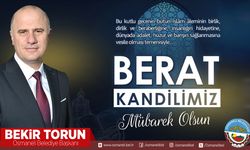 Osmaneli Belediye Başkanı Bekir Torun’dan Berat Kandili Mesajı