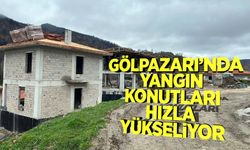 Gölpazarı'nda Yangın Konutları Hızla Yükseliyor