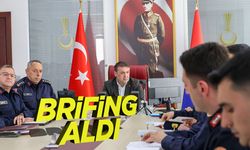 Vali Sözer İl Jandarma Komutanlığı’nda Brifing Aldı