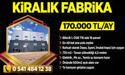 Bilecik'te kiralık fabrika