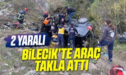 Bilecik'te araç takla attı: 2 yaralı