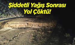 Şiddetli Yağış Sonrası Yol Çöktü!