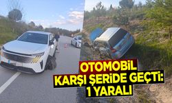 Otomobil karşı şeride geçti: 1 yaralı