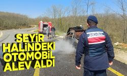 Seyir Halindeki Otomobil Alev Aldı