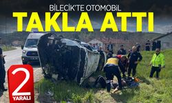 Bilecik’te araç takla attı: 2 yaralı