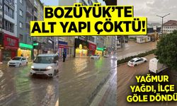 BOZÜYÜK'TE ALT YAPI ÇÖKTÜ!