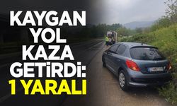 Kaygan yol kaza getirdi