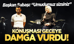 Konuşması geceye damga vurdu