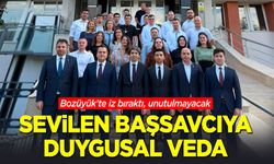 Sevilen Başsavcıya duygusal veda