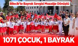 Bilecik’te Bayrak Sevgisi Mozaiğe Dönüştü: 1071 Çocuk, 1 Bayrak