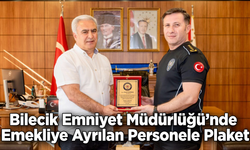 Bilecik Emniyet Müdürlüğü’nde Emekliye Ayrılan Personele Plaket
