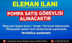 Pompa Satış Görevlisi Alınacak