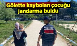 Gölette kaybolan çocuğu jandarma buldu