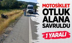 Motosiklet Otluk Alana Savruldu