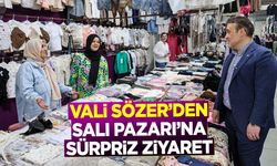 Vali Sözer'den Salı Pazarı'na Sürpriz Ziyaret