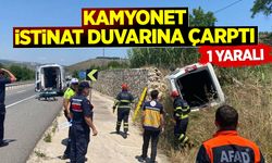 Bilecik'te Kamyonet İstinat Duvarına Çarptı: 1 Yaralı