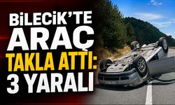 Araç takla attı: 3 yaralı