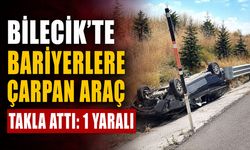 Bariyerlere Çarpan Araç Takla Attı: 1 Yaralı