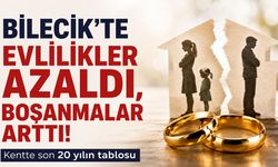 Bilecik’te Evlilikler Azaldı, Boşanmalar Arttı!